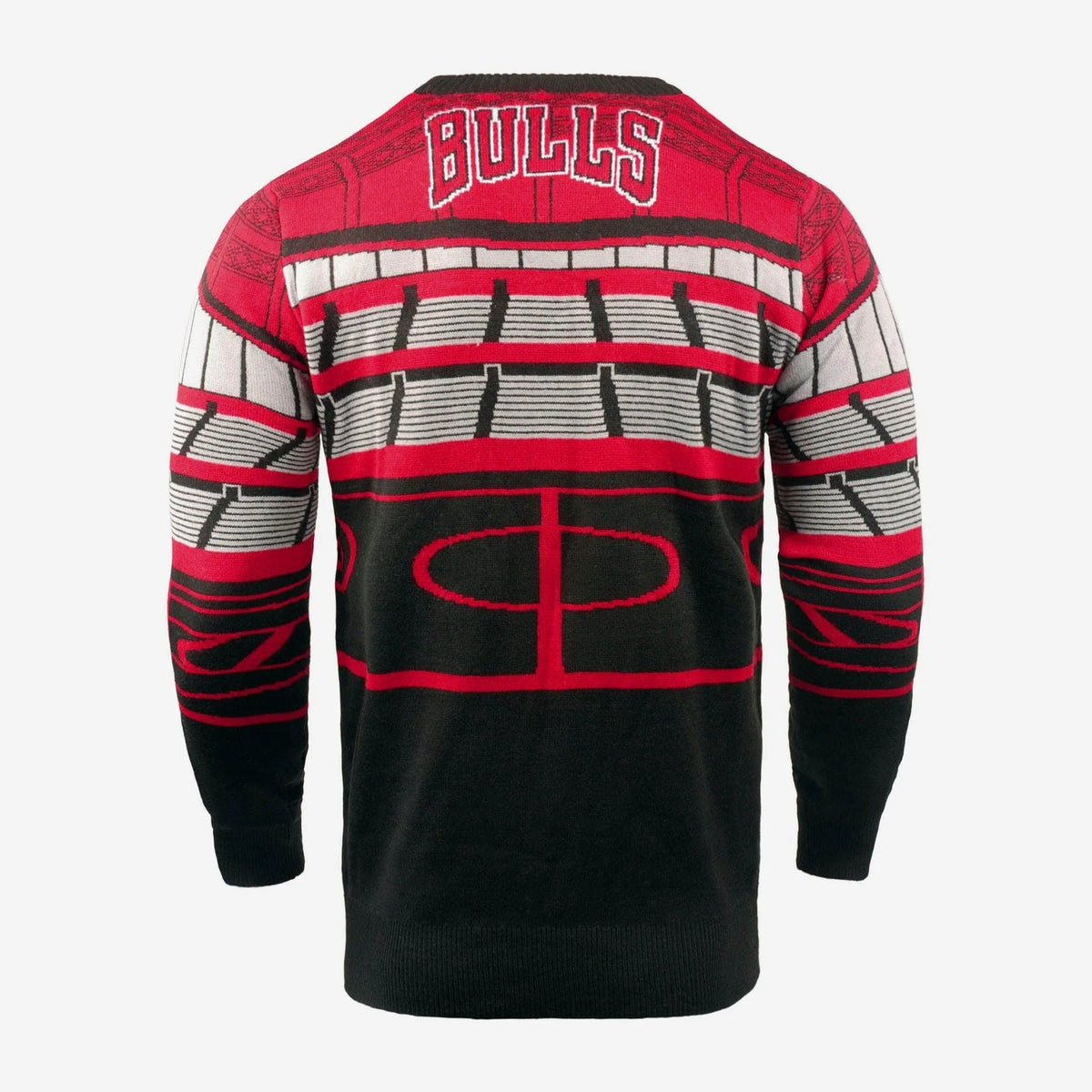 Chicago Bulls Christmas Ugly Sweater - Light-Up Stadium Edition - LeagueLockerGear