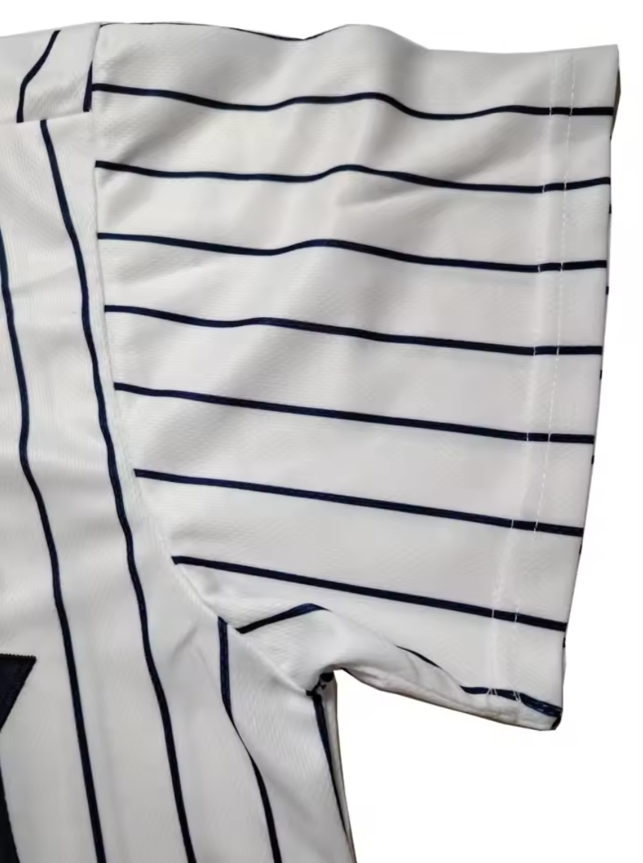 Customized New York Baseball Jersey White - Pinstripe Yankees Style - LeagueLockerGear