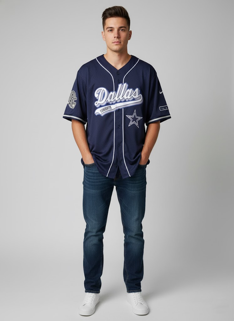 Dallas Cowboys Baseball-Style Jersey - Celebrating "America's Team" - LeagueLockerGear