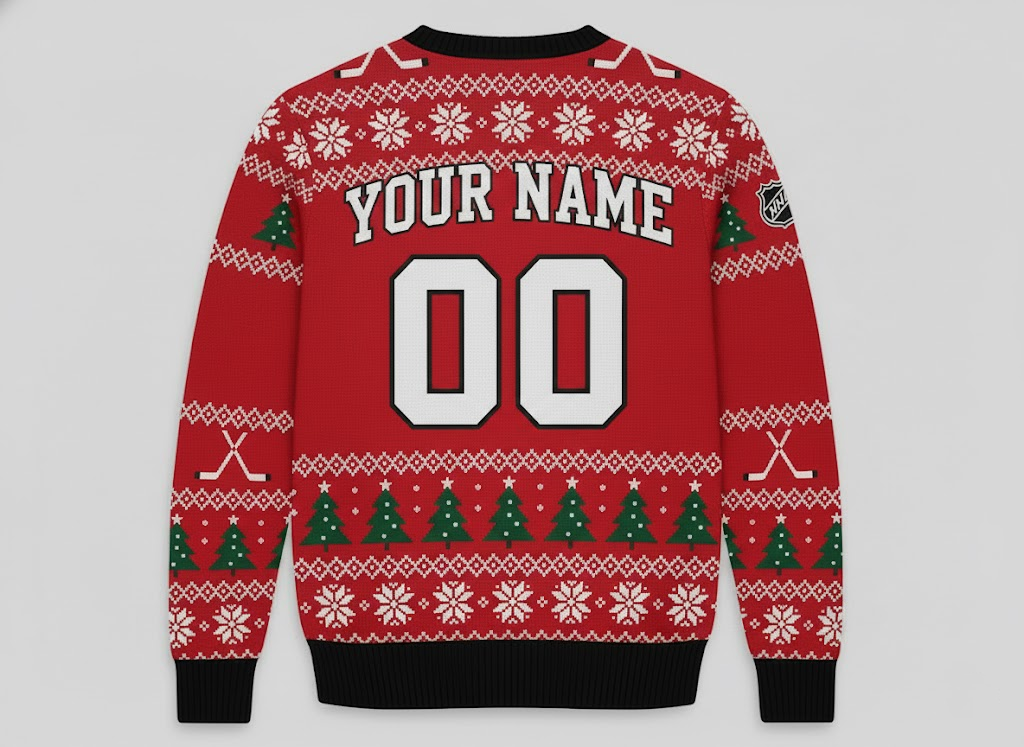 Detroit Red Wings NHL Ugly Christmas Sweater – Red & White Tradition Holiday Knit - LeagueLockerGear