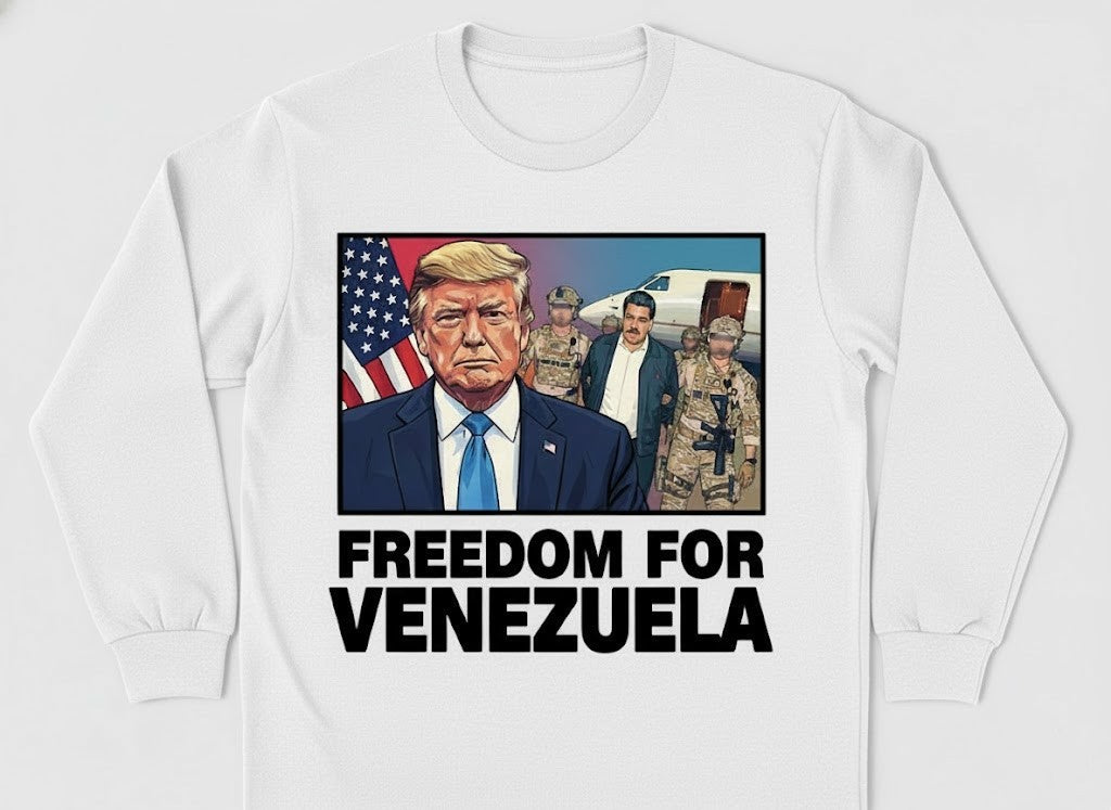 Freedom For Venezuela Long Sleeve - Trump 2026 Operation Absolute Resolve Shirt - LeagueLockerGear