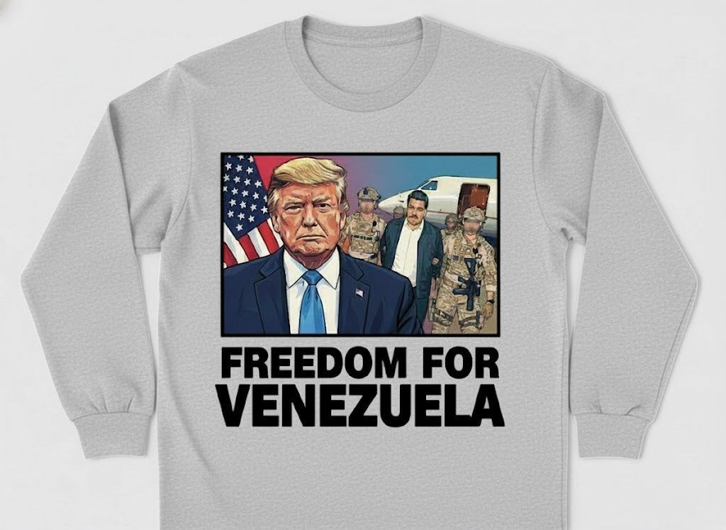 Freedom For Venezuela Long Sleeve - Trump 2026 Operation Absolute Resolve Shirt - LeagueLockerGear