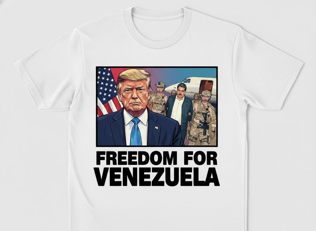 Freedom For Venezuela T-Shirt - Trump 2026 Operation Absolute Resolve Tee - LeagueLockerGear