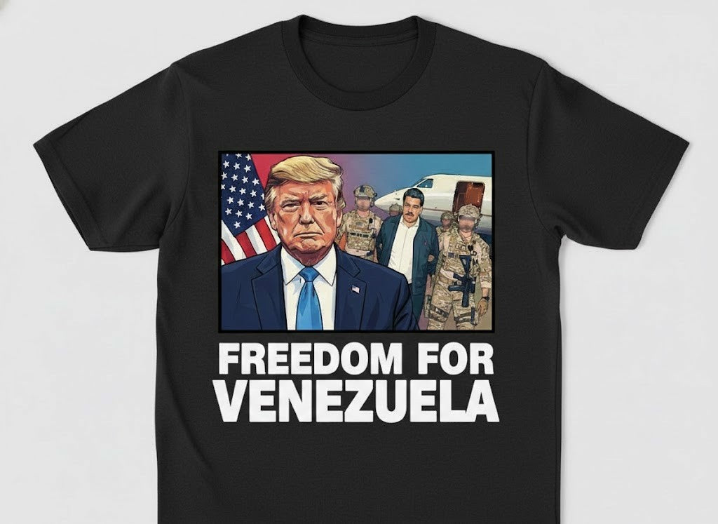 Freedom For Venezuela T-Shirt - Trump 2026 Operation Absolute Resolve Tee - LeagueLockerGear