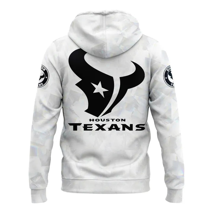 Official Houston Texans Men's White/Gray Pullover Hoodie - NFL Fan Gear - LeagueLockerGear