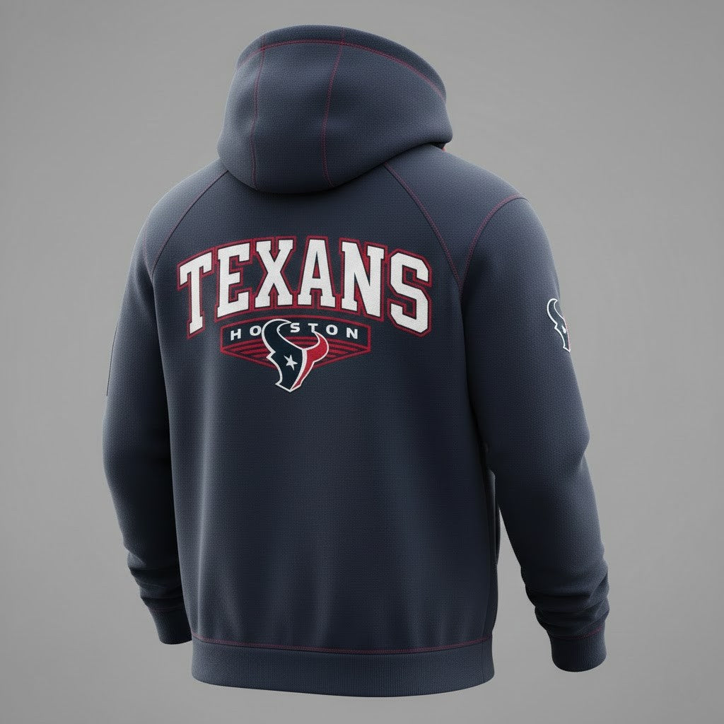 Houston Texans "H-Town" Tactical 3D Multi-Pocket Half-Zipper Hoodie - LeagueLockerGear