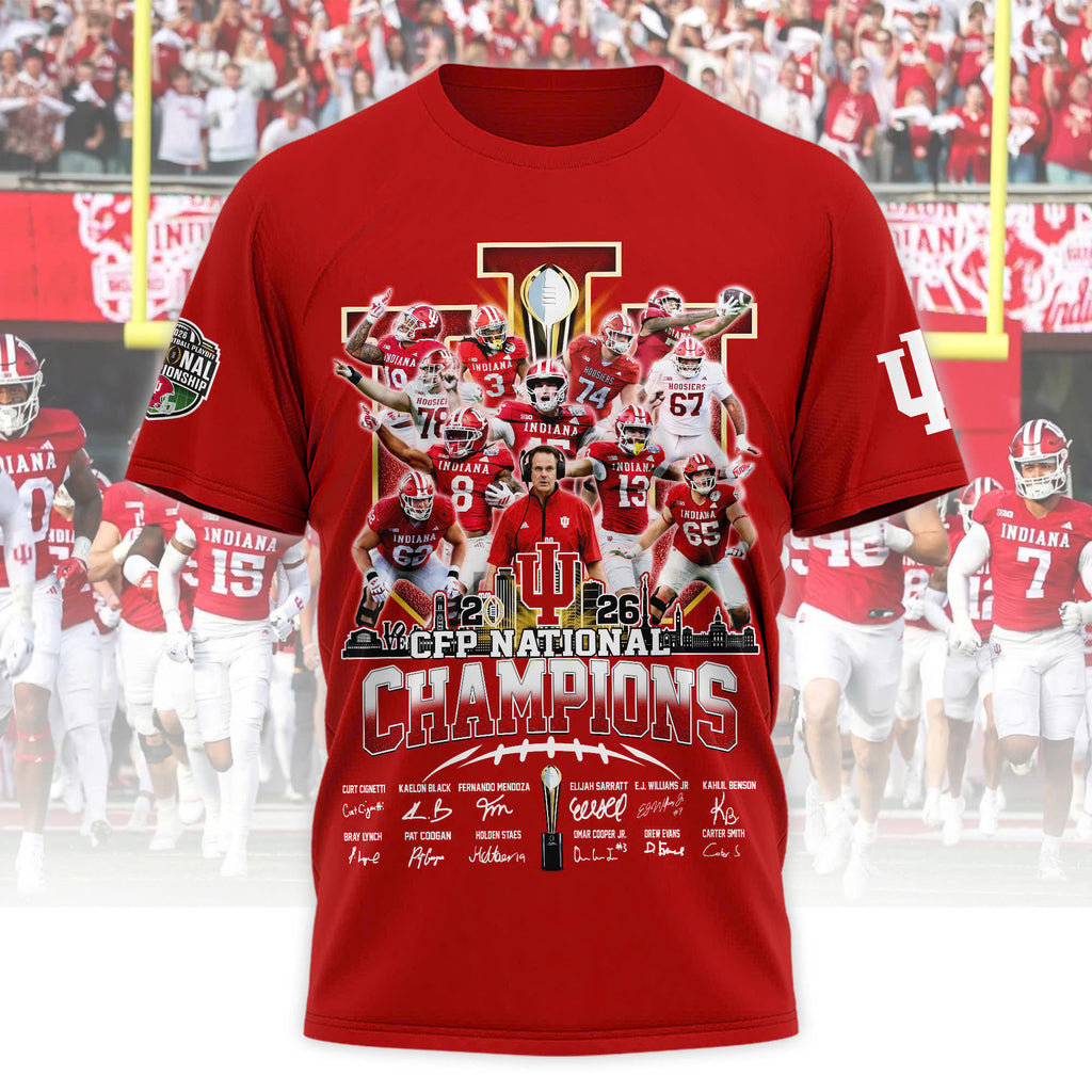 Indiana Hoosiers Football 2026 National Champions T-Shirt - LeagueLockerGear