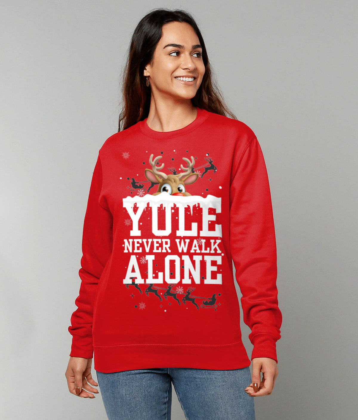 Liverpool FC Christmas Sweatshirt - Yule Never Walk Alone Edition - LeagueLockerGear