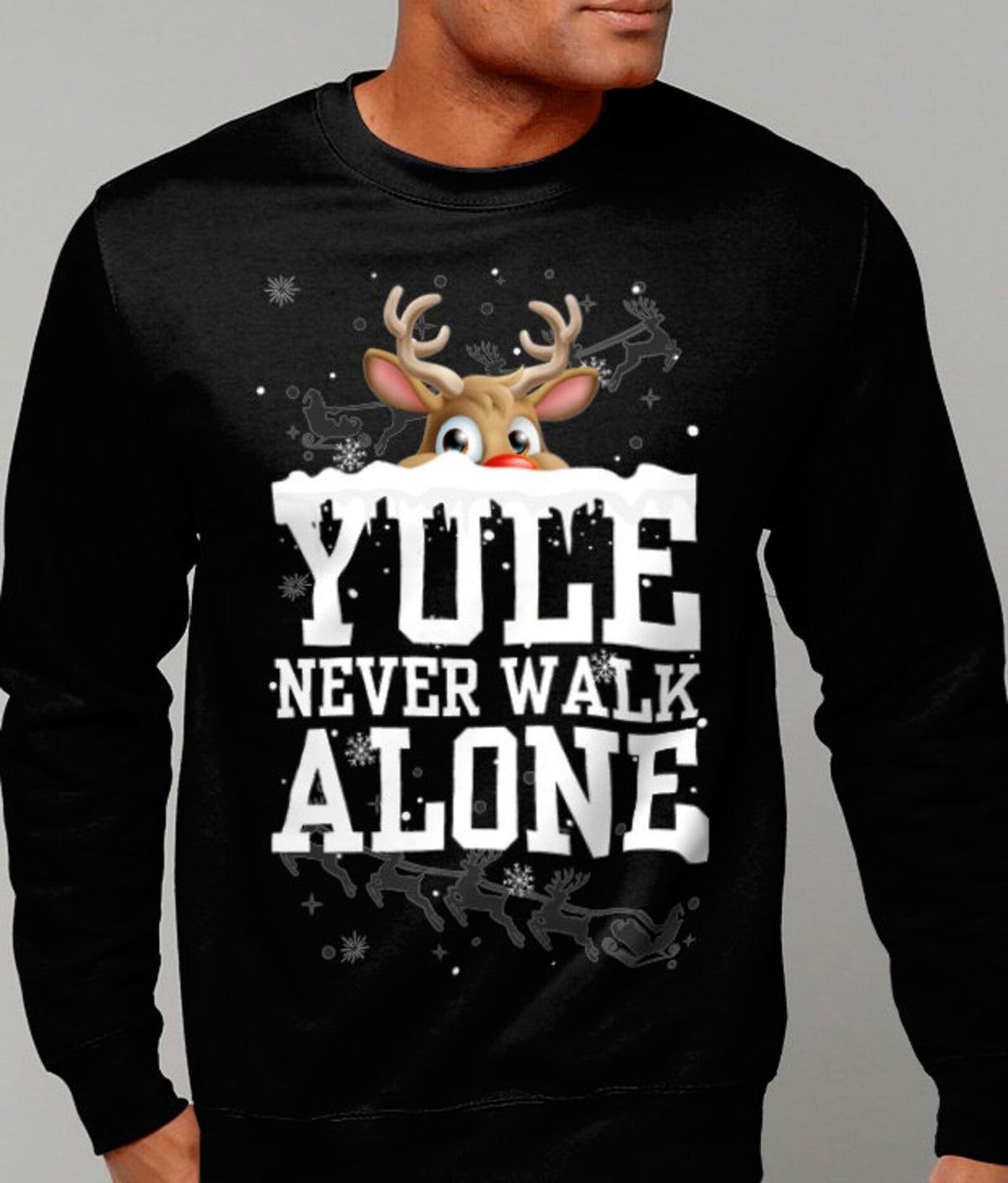 Liverpool FC Christmas Sweatshirt - Yule Never Walk Alone Edition - LeagueLockerGear