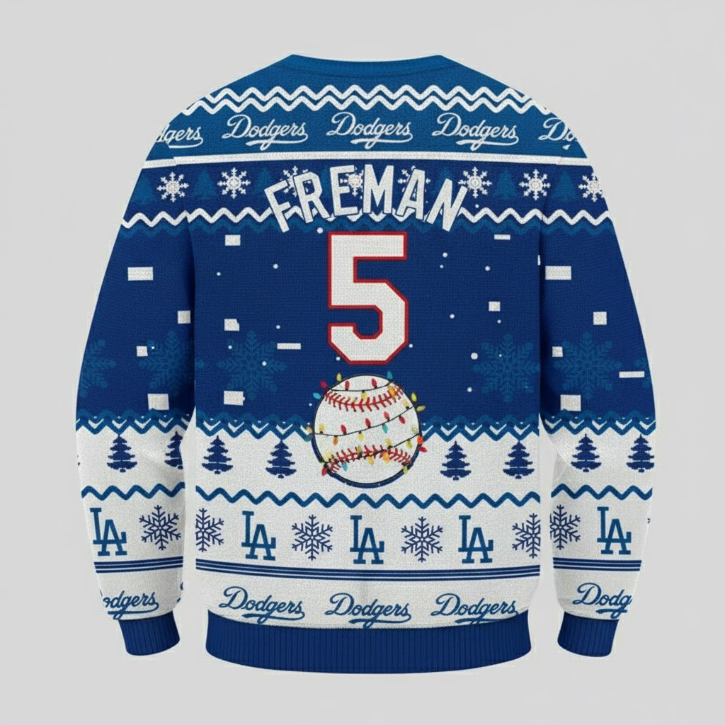 Los Angeles Dodgers Ugly Christmas Sweater - Holiday Cheer in Dodger Blue! - LeagueLockerGear