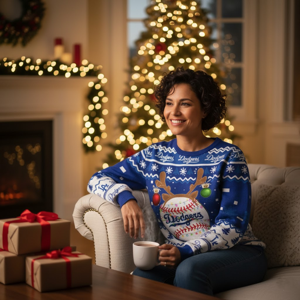 Los Angeles Dodgers Ugly Christmas Sweater - Holiday Cheer in Dodger Blue! - LeagueLockerGear