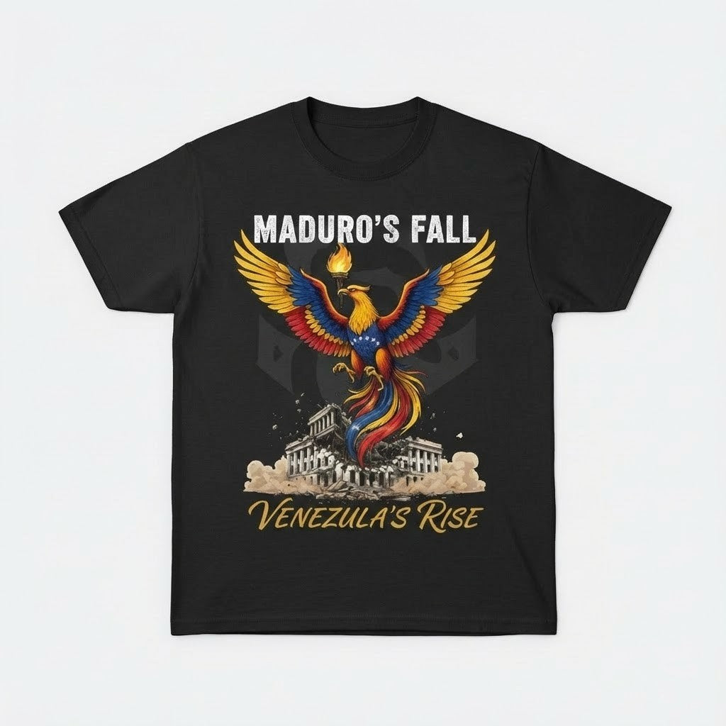Maduro's Fall Venezuela's Rise T-Shirt - January 3 2026 Operation Absolute Resolve - LeagueLockerGear
