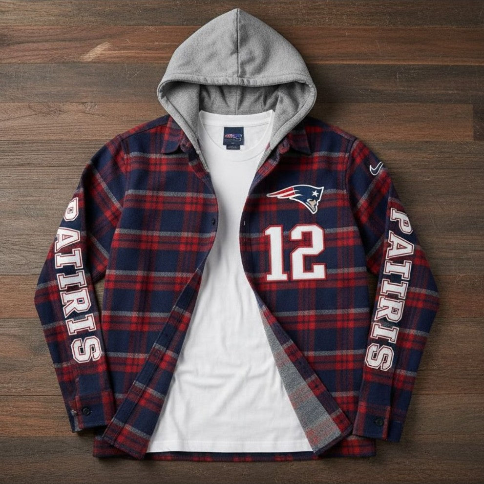 NFL Plaid Hooded Flannel – Official Team Button-Down Shirt for 2025 Fans - LeagueLockerGear