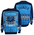Oklahoma City Thunder Ugly Holiday Sweater - Holiday Cheer in Blue & Orange! - LeagueLockerGear