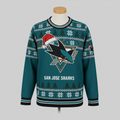 San Jose Sharks NHL Ugly Christmas Sweater – Teal & Black "Sharks" Holiday Knit - LeagueLockerGear