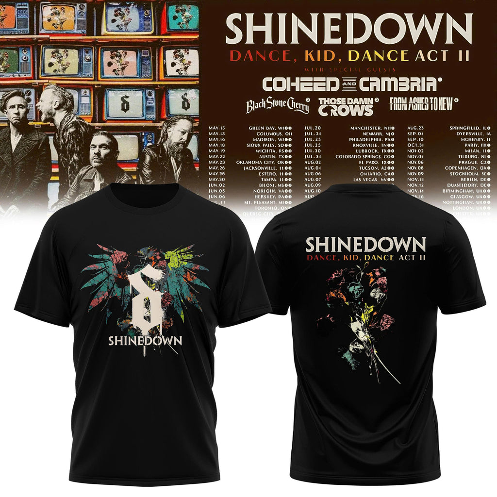 Shinedown Dance, Kid, Dance Act II Tour T-Shirt - LeagueLockerGear