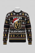 Vegas Golden Knights NHL Ugly Christmas Sweater – Black & Gold "Knights" Holiday Knit - LeagueLockerGear