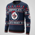 Winnipeg Jets NHL Ugly Christmas Sweater – Navy & Red "Jets" Holiday Knit - LeagueLockerGear