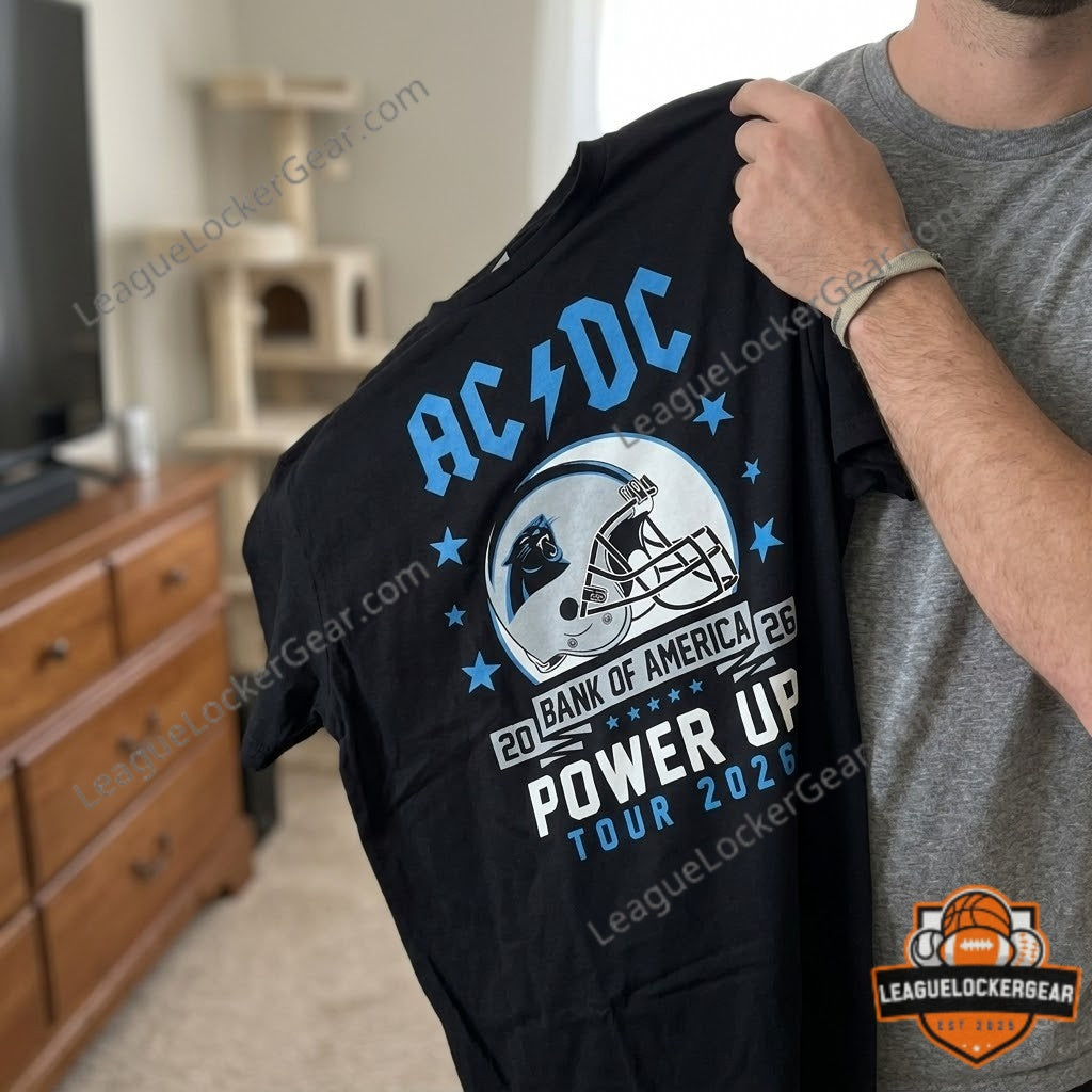 AC/DC Carolina Panthers Power Up Tour 2026 T-Shirt - LeagueLockerGear