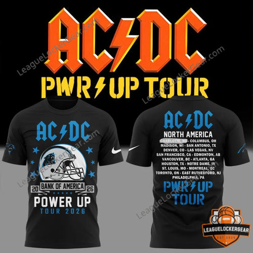 AC/DC Carolina Panthers Power Up Tour 2026 T-Shirt - LeagueLockerGear