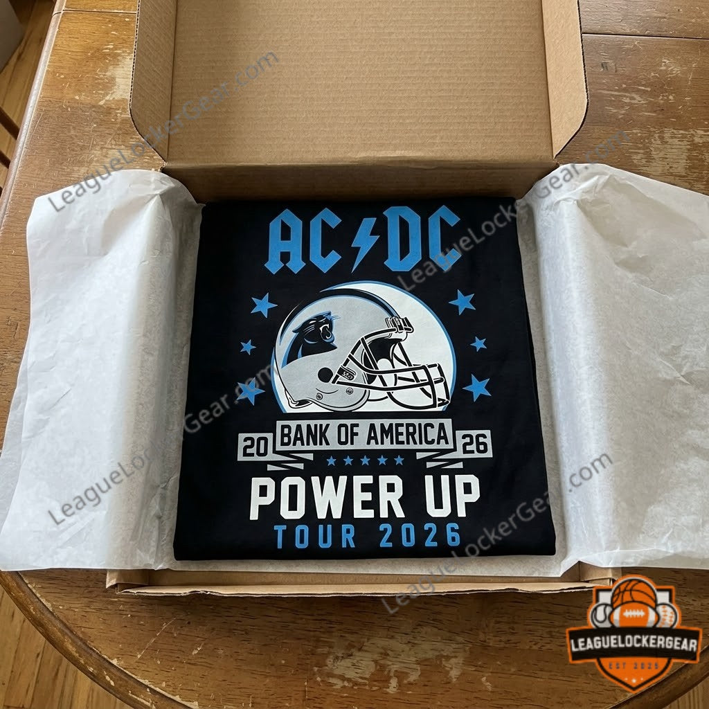 AC/DC Carolina Panthers Power Up Tour 2026 T-Shirt - LeagueLockerGear