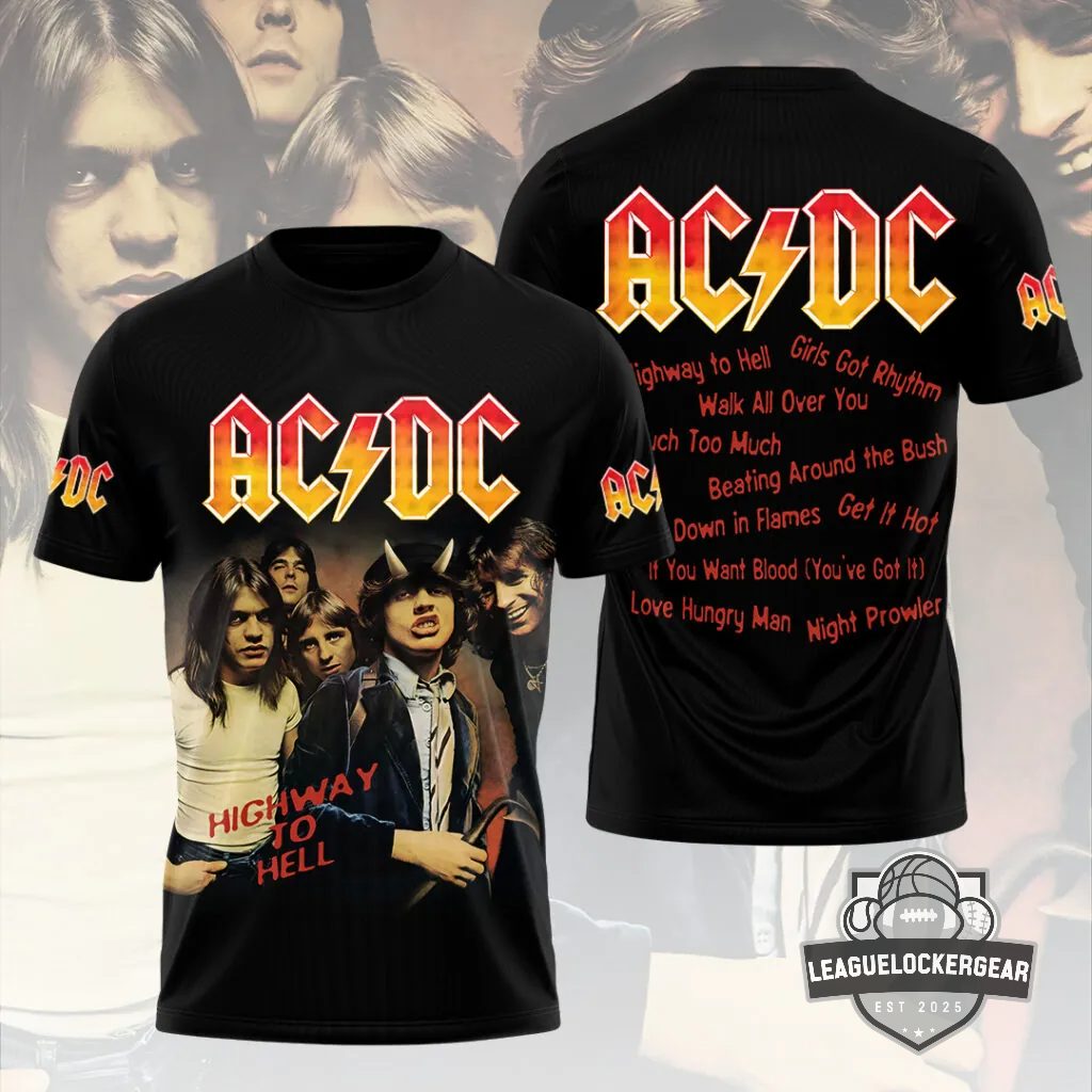 AC/DC Highway to Hell 3D T-Shirt - LeagueLockerGear