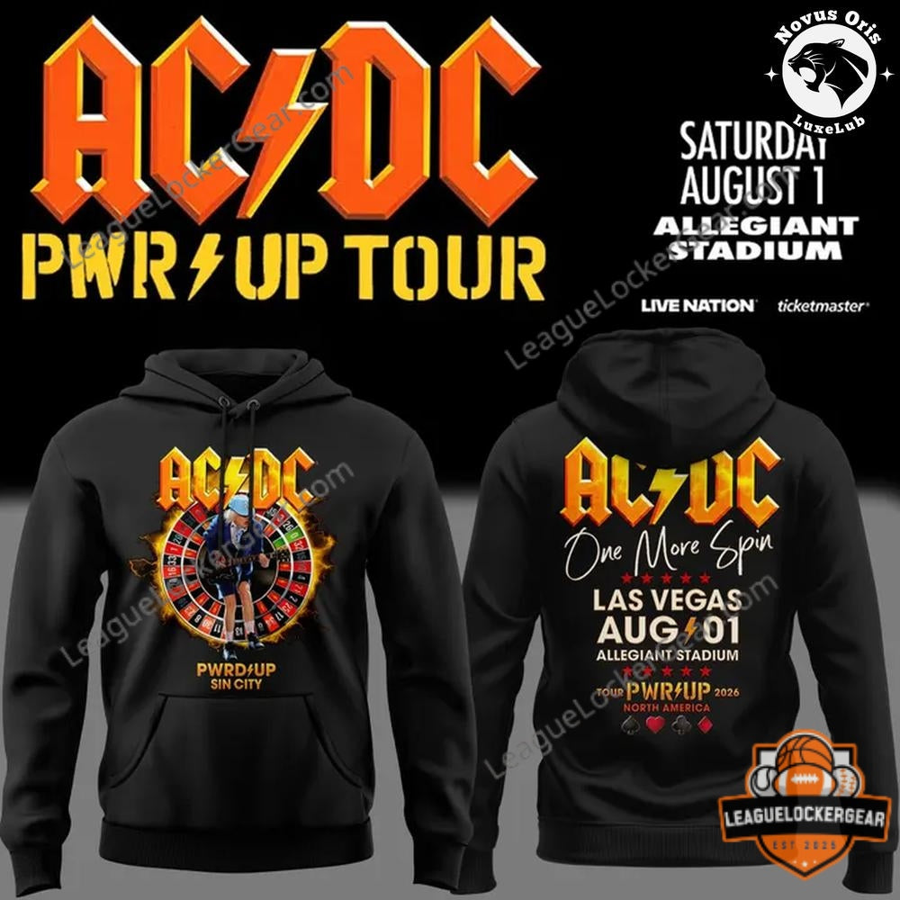 AC/DC PWRϟUP Tour 2026 Las Vegas Raiders Hoodie - LeagueLockerGear