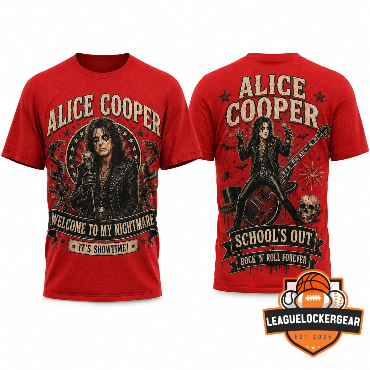 Alice Cooper Welcome To My Nightmare 3D T-Shirt - LeagueLockerGear