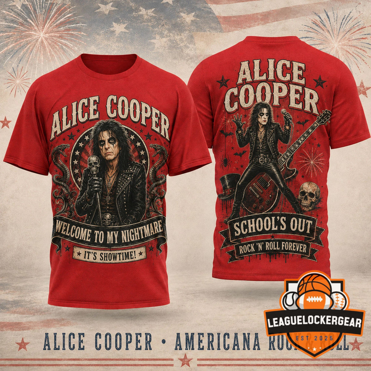 Alice Cooper Welcome To My Nightmare 3D T-Shirt - LeagueLockerGear