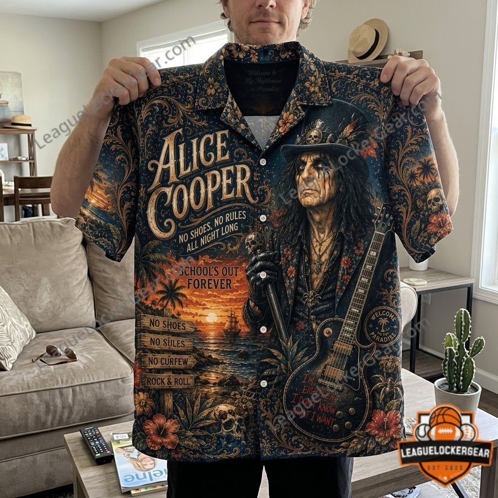 Alice Cooper School's Out Forever Hawaiian Shirt - LeagueLockerGear