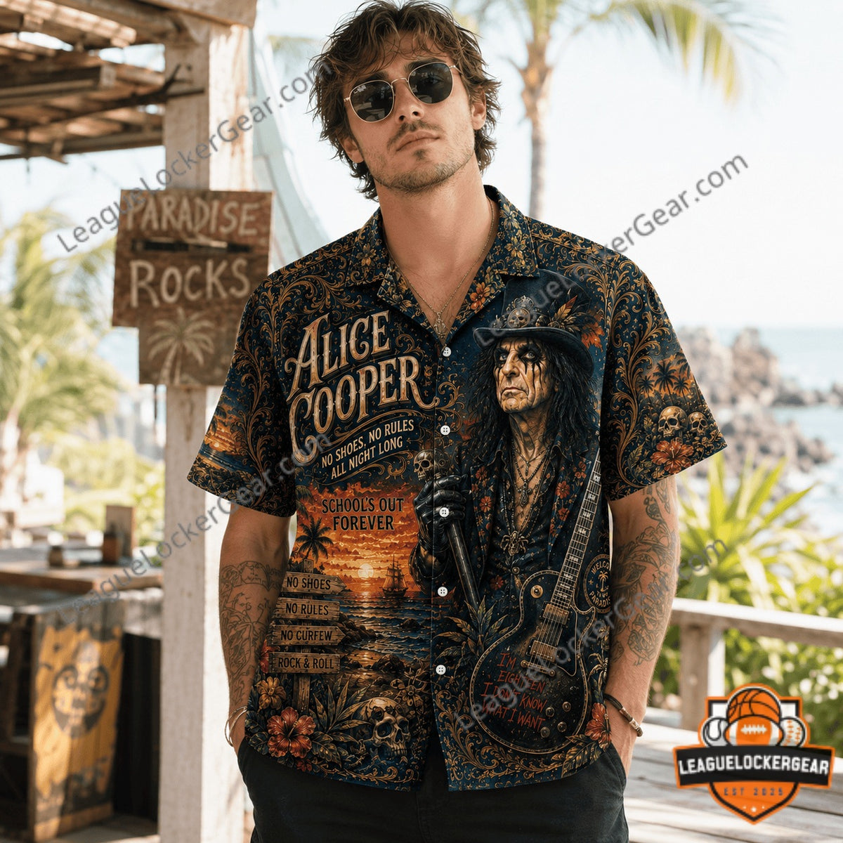 Alice Cooper School's Out Forever Hawaiian Shirt - LeagueLockerGear