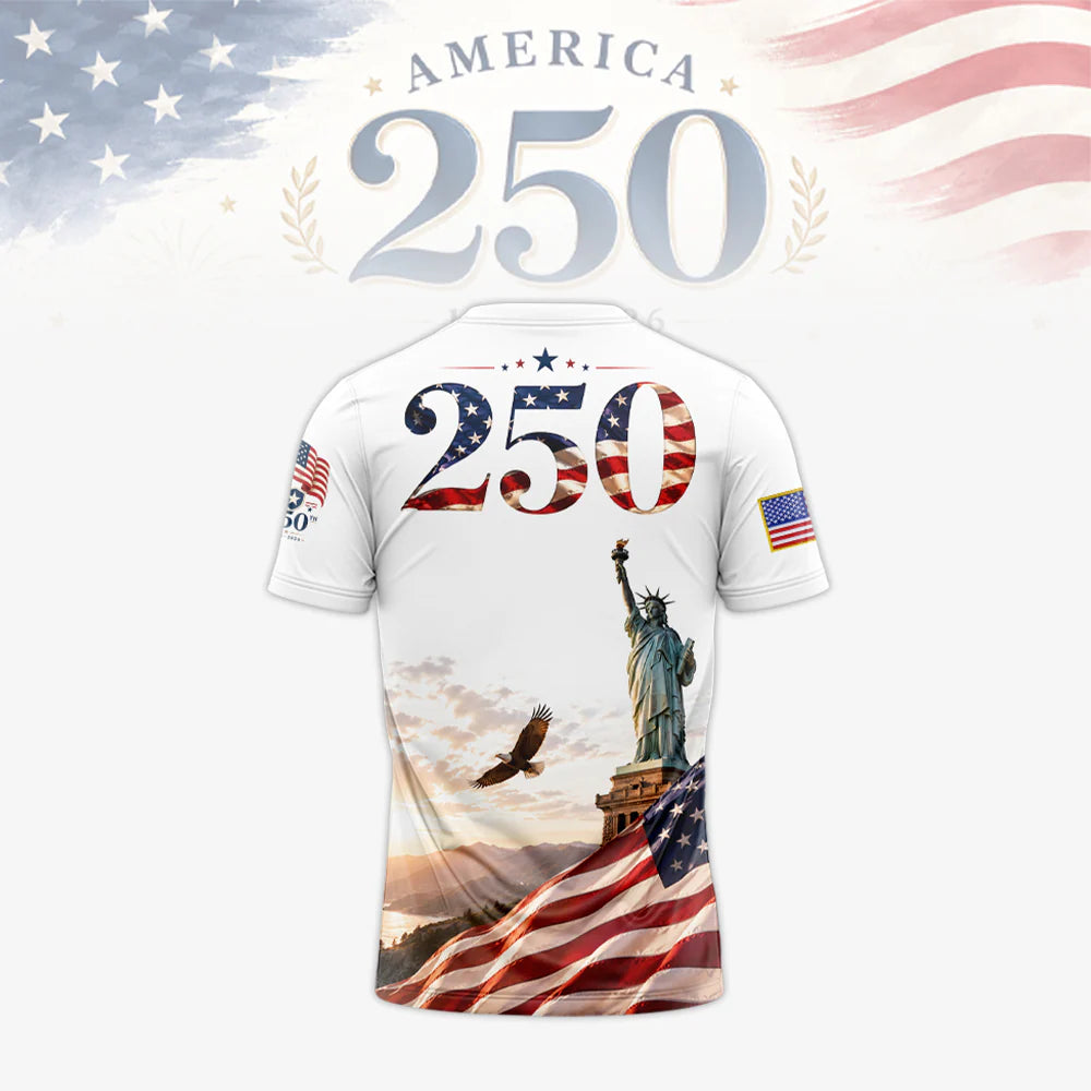 America 250 Years of Freedom 1776-2026 T-Shirt - LeagueLockerGear