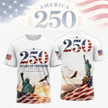America 250 Years of Freedom 1776-2026 T-Shirt - LeagueLockerGear