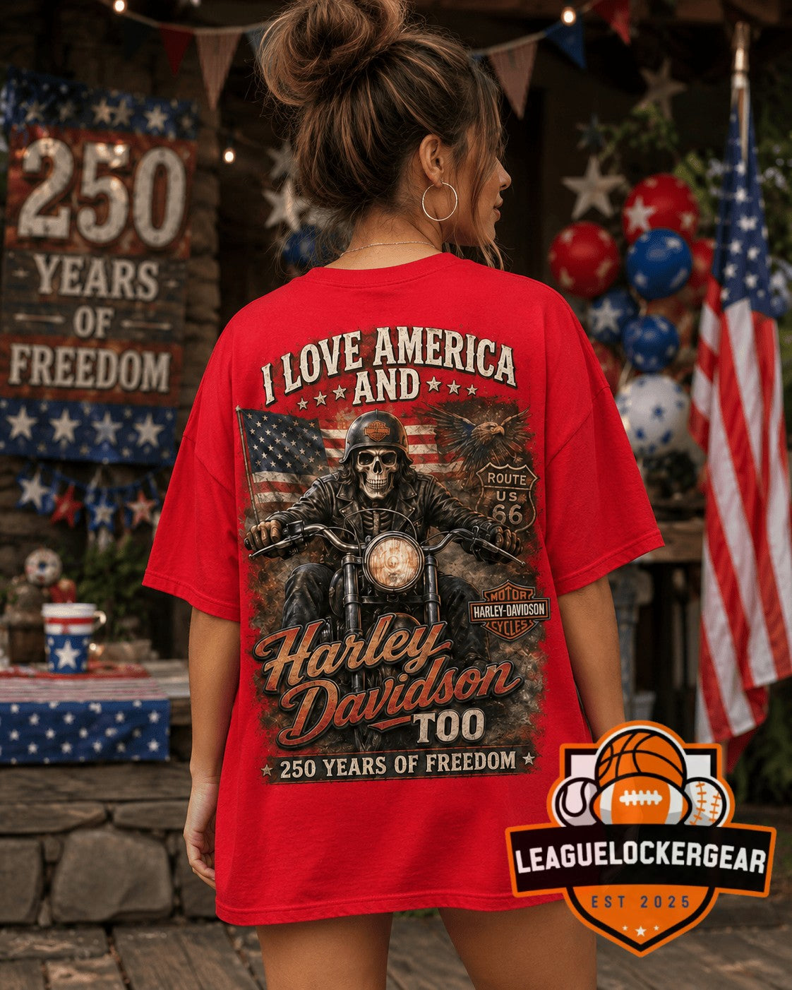 America Harley-Davidson 250 Years of Freedom T-Shirt - LeagueLockerGear
