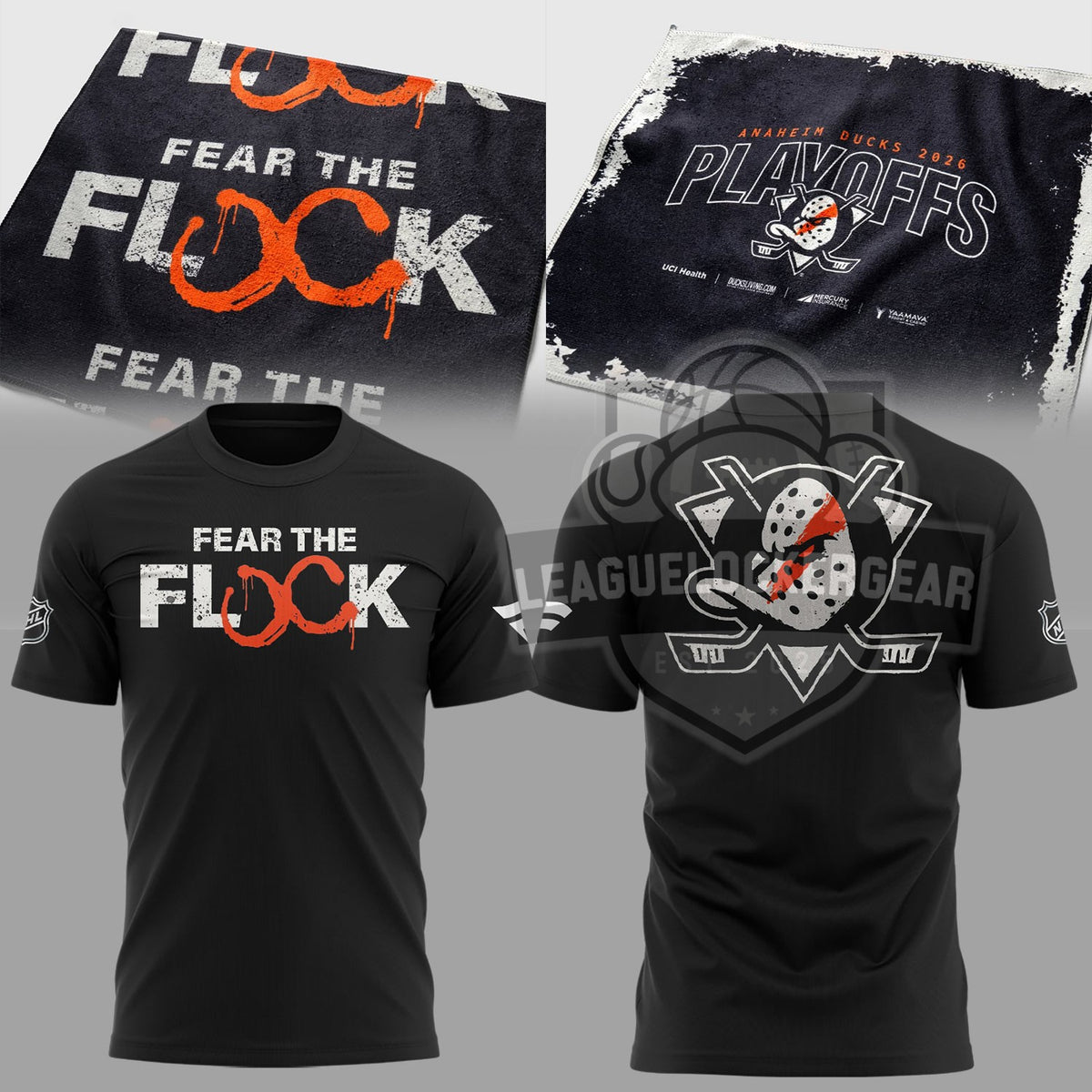 Anaheim Ducks Fear The Flock Playoffs 2026 T-Shirt - LeagueLockerGear