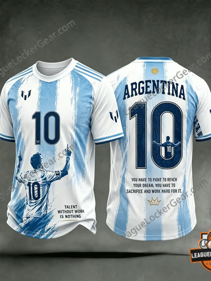 Argentina World Cup 2026 Lionel Messi Motivational Quote T-Shirt - LeagueLockerGear