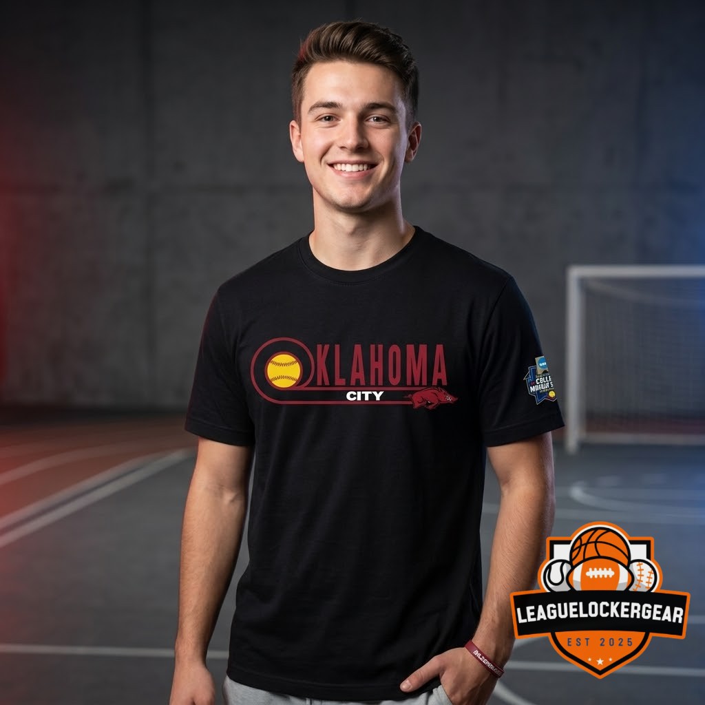 Arkansas Razorbacks NCAA Women's College World Series 2026 Oklahoma City T-Shirt - LeagueLockerGear