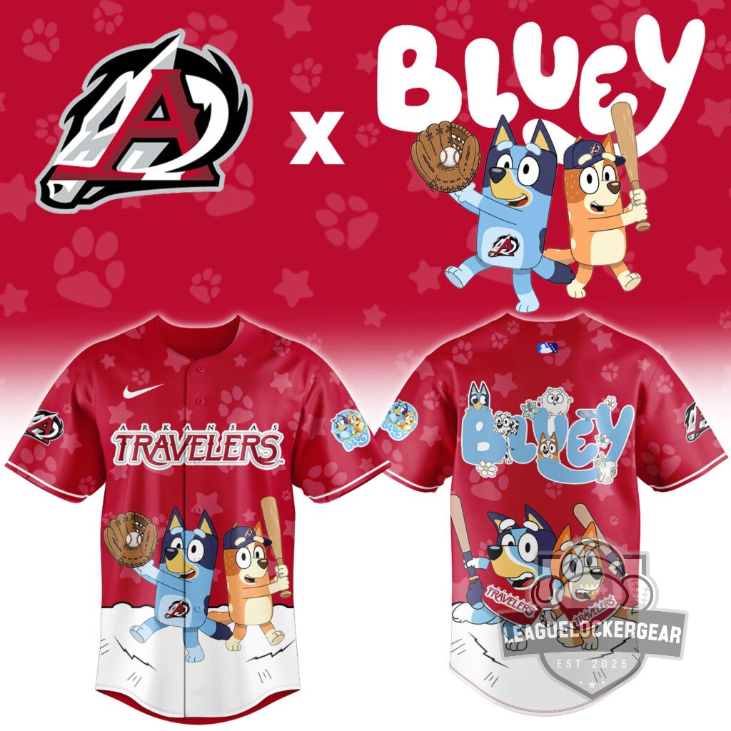 Arkansas Travelers Bluey Night Baseball Jersey - LeagueLockerGear