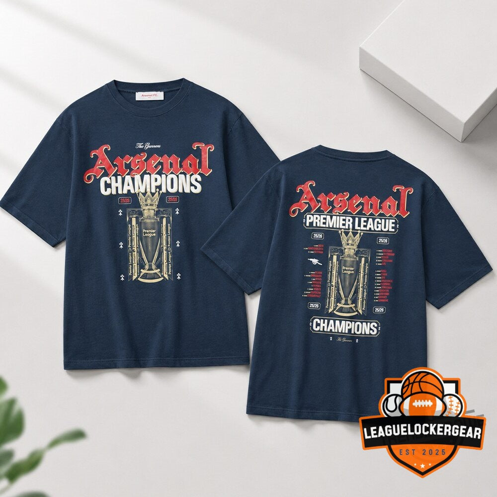 Arsenal F.C. 25/26 Premier League Champions T-Shirt - LeagueLockerGear