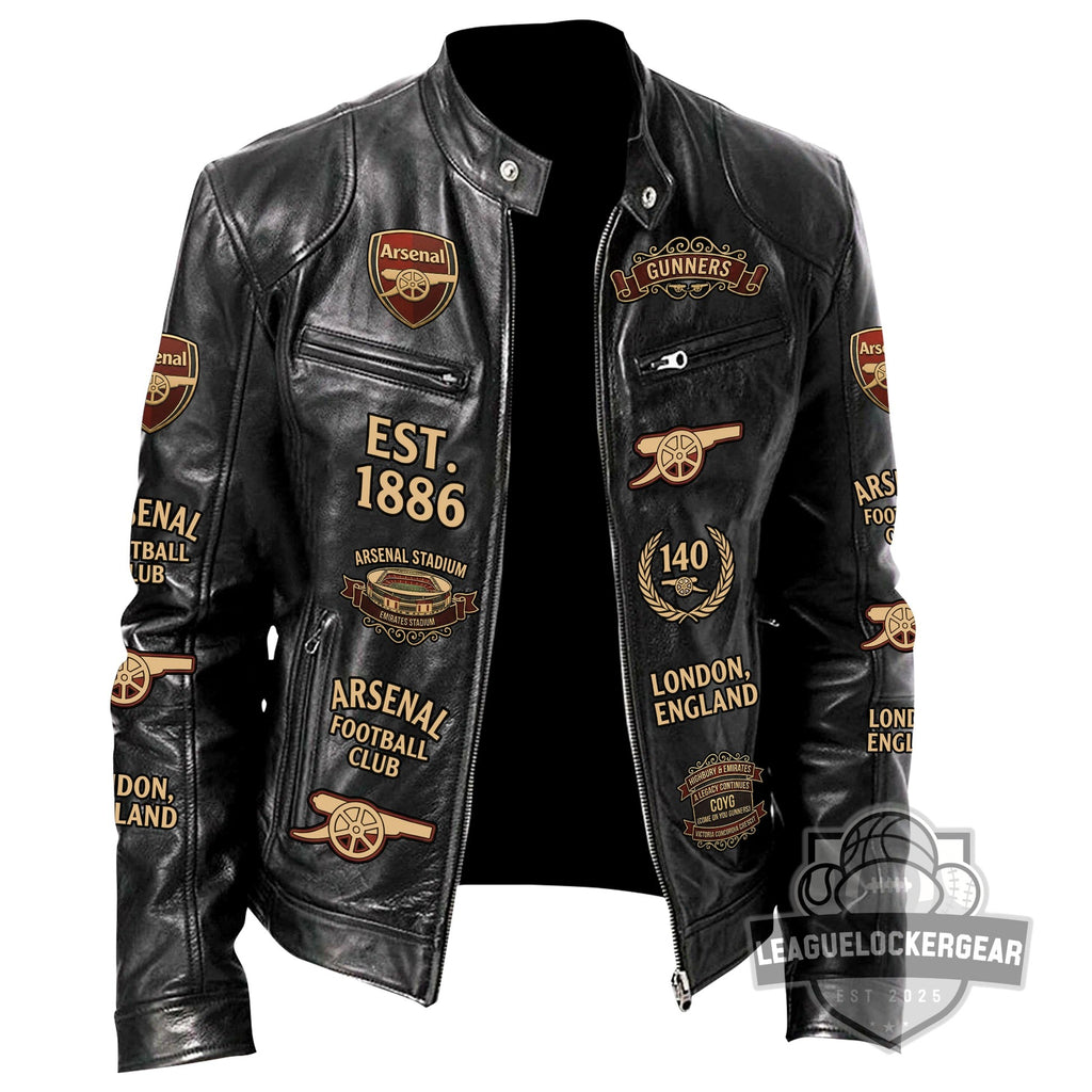 Arsenal FC 140th Anniversary Leather Jacket - LeagueLockerGear