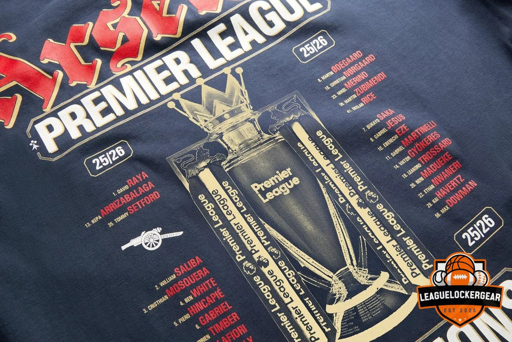 Arsenal Football Club 2025-2026 Premier League Champions T-Shirt - LeagueLockerGear