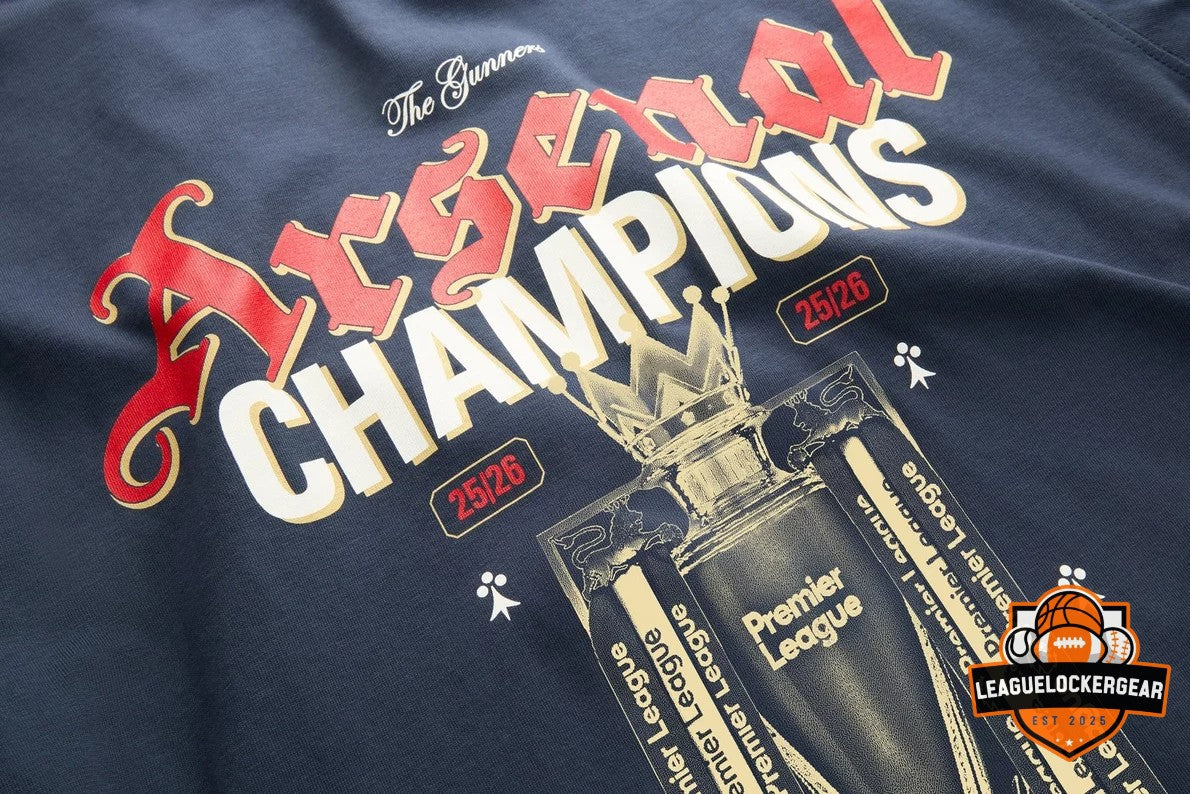 Arsenal Football Club 2025-2026 Premier League Champions T-Shirt - LeagueLockerGear