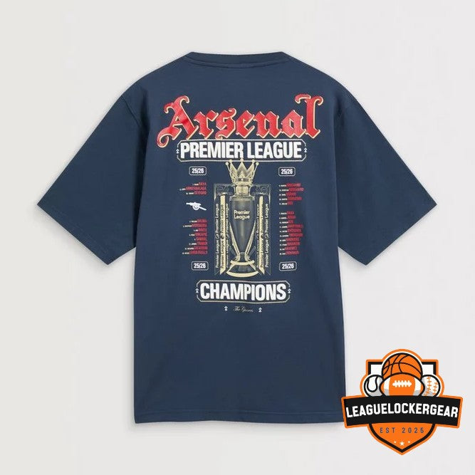 Arsenal Football Club 2025-2026 Premier League Champions T-Shirt - LeagueLockerGear