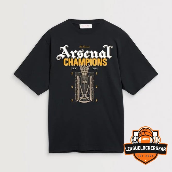 Arsenal Football Club Champions 25/26 Premier League T-Shirt - LeagueLockerGear