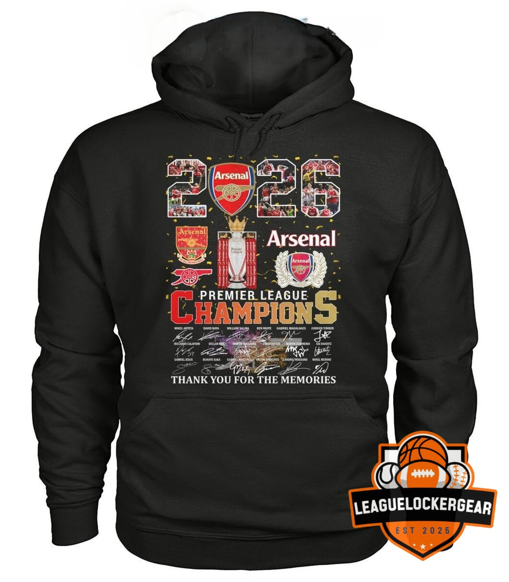 Arsenal Football Club Premier League Champions 2026 T-Shirt - LeagueLockerGear