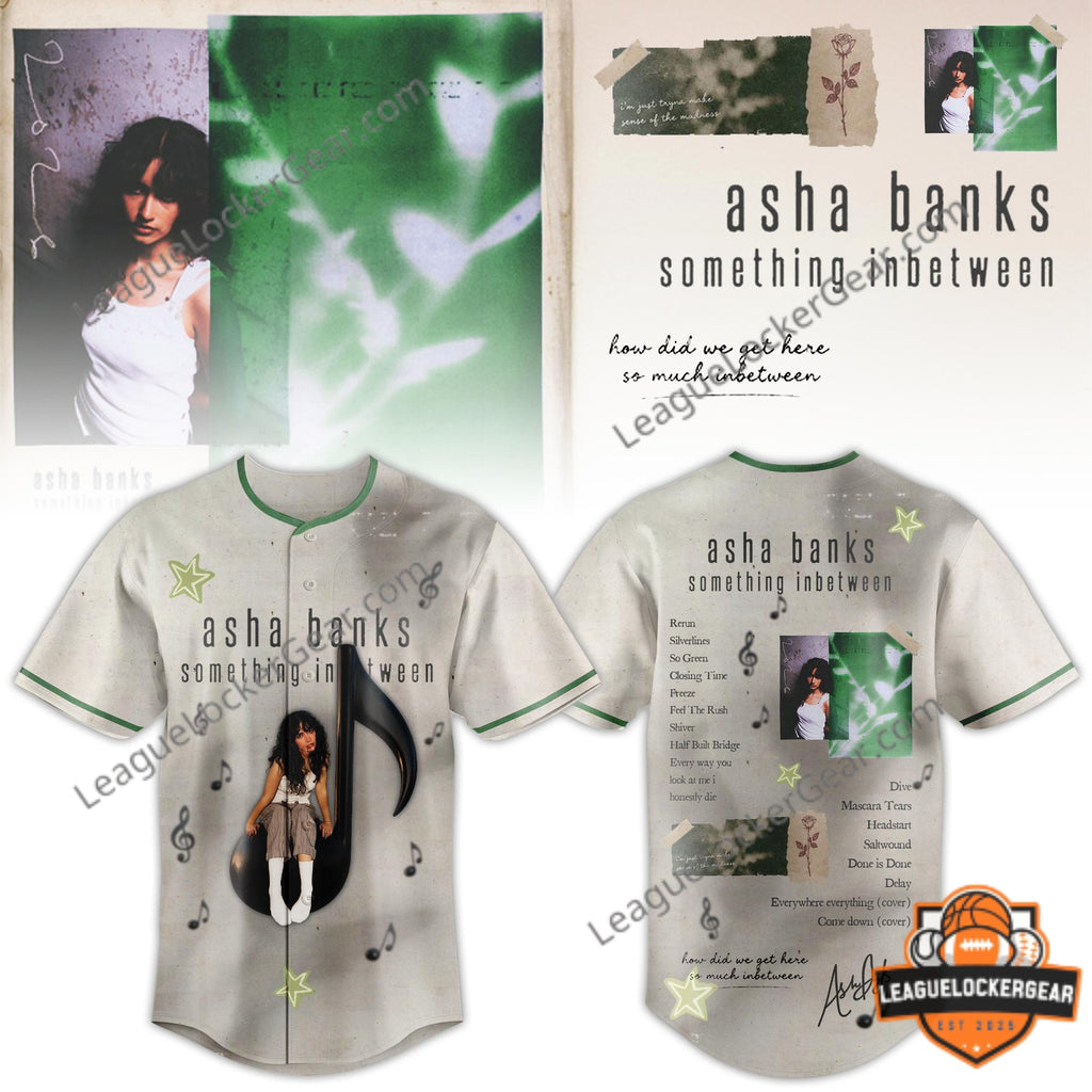 Asha Banks something inbetween Baseball Jersey - LeagueLockerGear