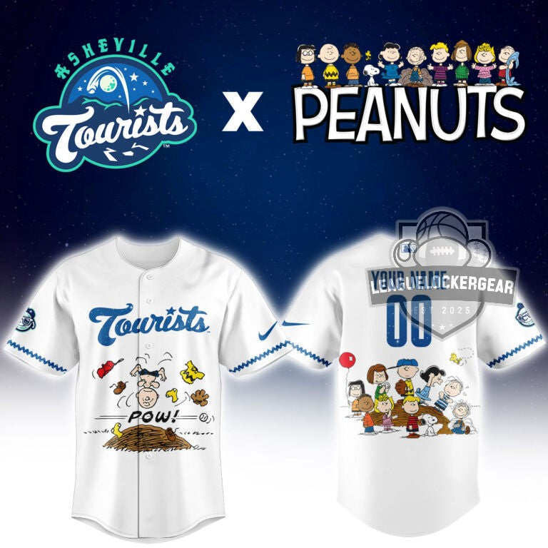 Asheville Tourists Peanuts Baseball Collaboration Jersey - LeagueLockerGear