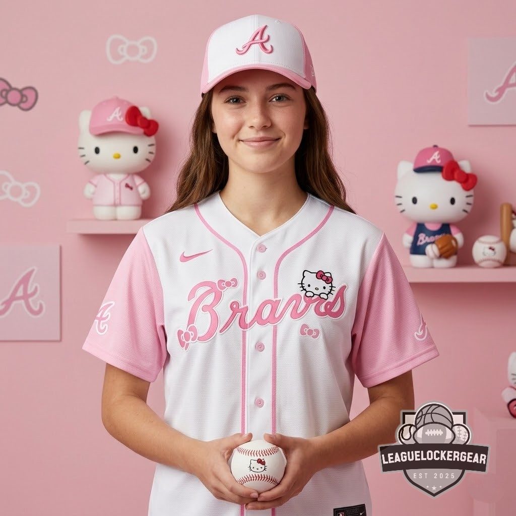 Atlanta Braves Hello Kitty Baseball Jersey - LeagueLockerGear
