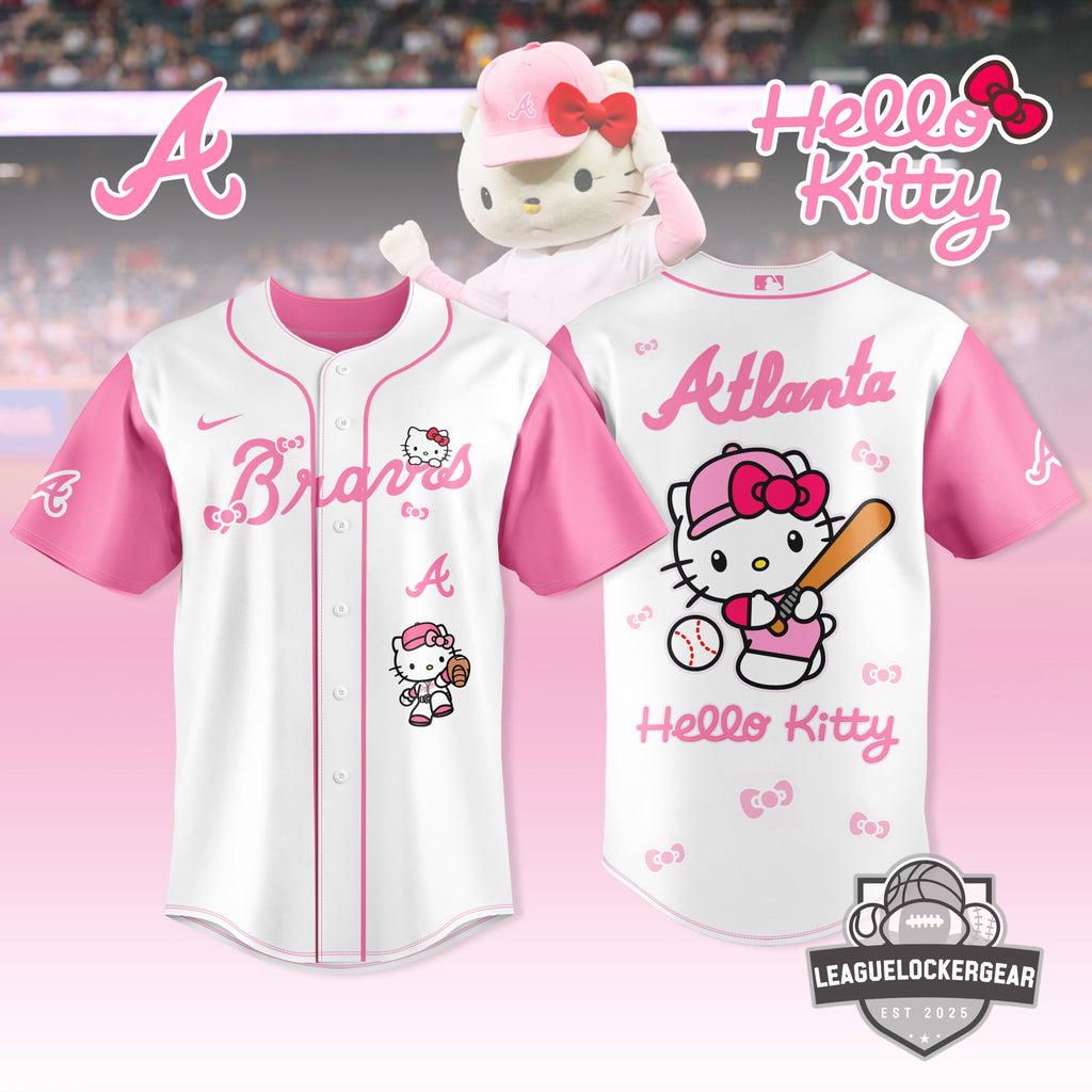 Atlanta Braves Hello Kitty Baseball Jersey - LeagueLockerGear