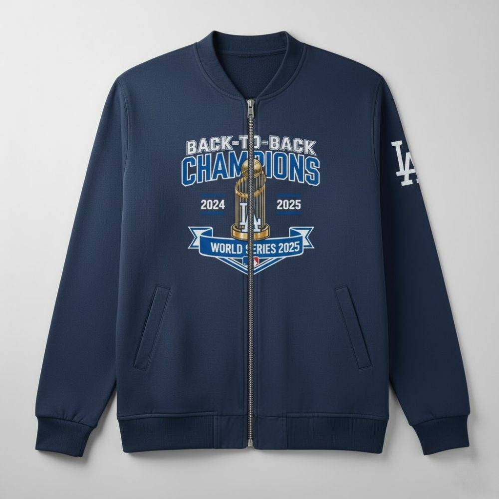 Los Angeles Dodgers 2025 Back-to-Back World Series Champions Apparel – T-Shirt, Hoodie & Sweatshirt Collection - LeagueLockerGear